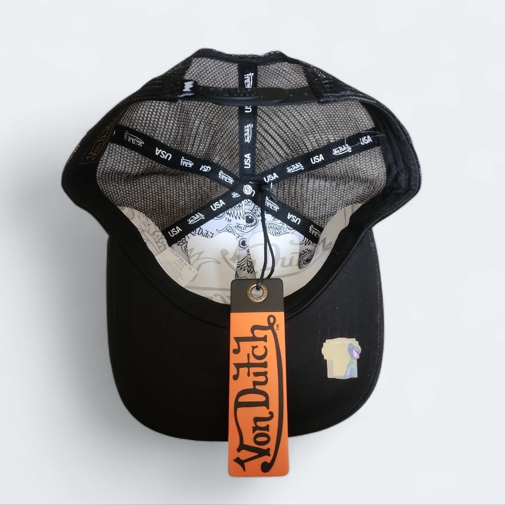 Unisex Von Dutch Black/White Trucker Hat - Picture 3 of 3